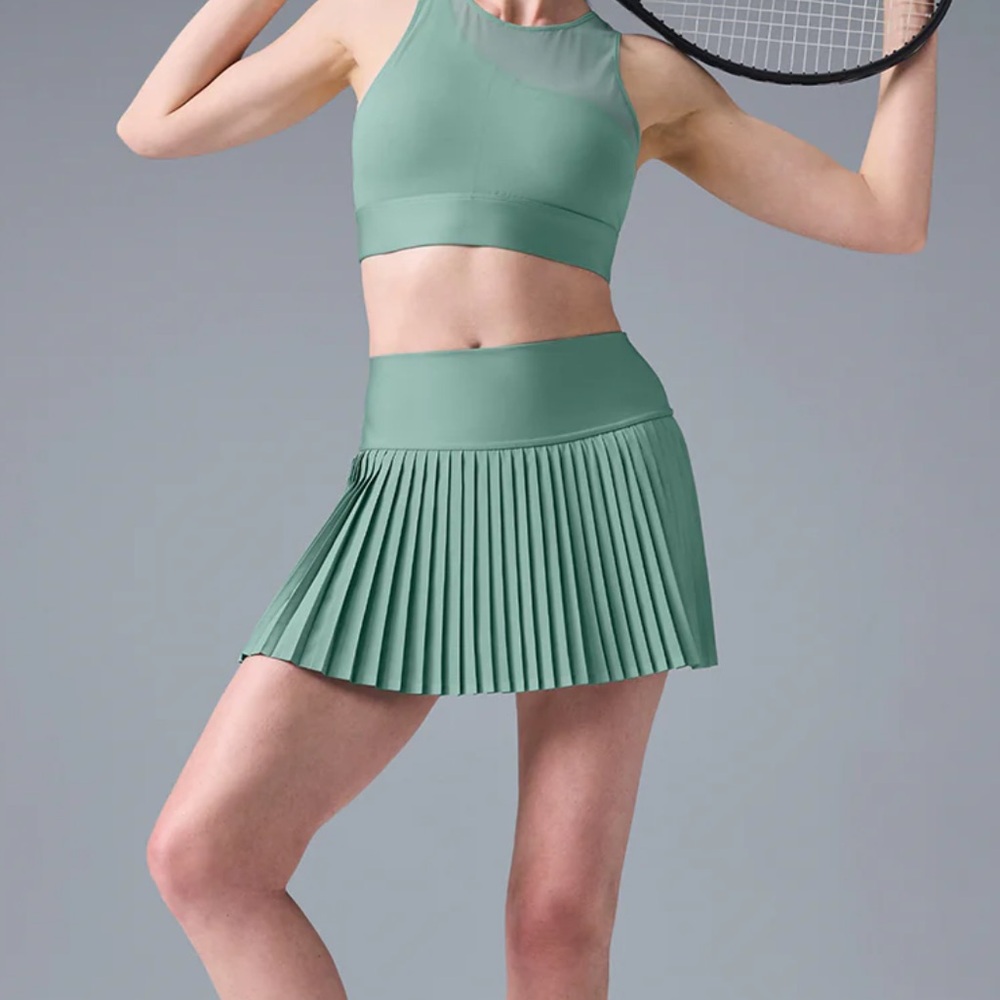 ALO Yoga Grand Slam Tennis Skirt - Botanical Green